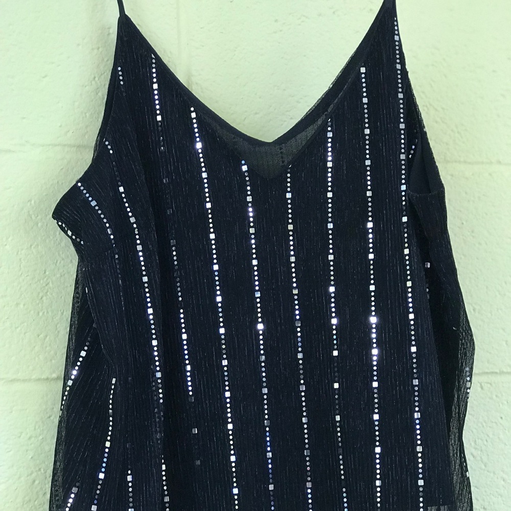 Black and silver top